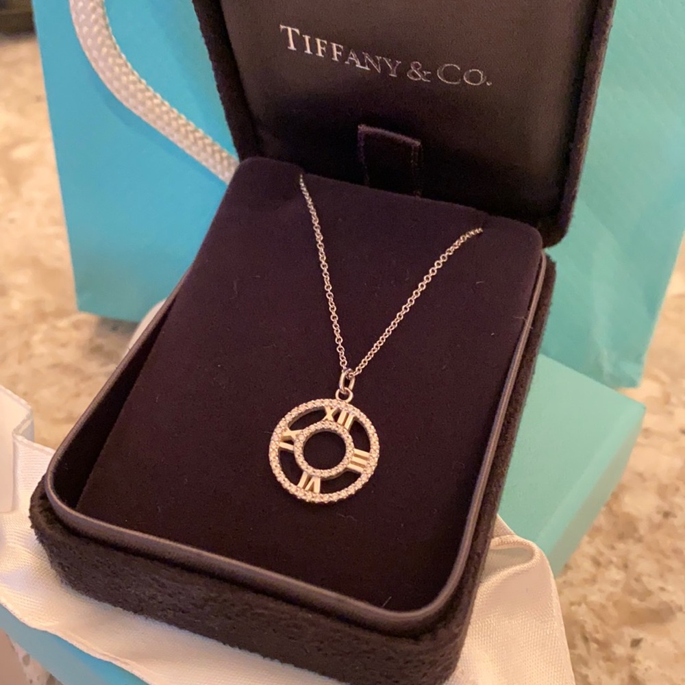Diamond Tiffany & Co. Atlas collection necklace